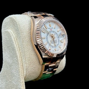 Rolex Sky-Dweller Rose Gold White Dial