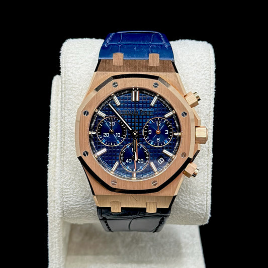 Audemars Piguet Royal Oak Chronograph "50th Anniversary" Rose Gold Blue Dial