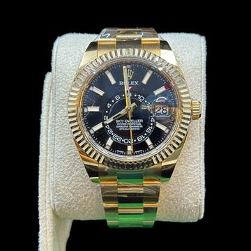 Rolex Sky-Dweller Yellow Gold Black Dial 326938