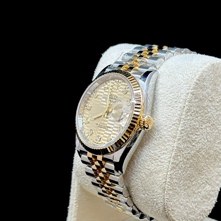 Rolex Datejust Champagne Motif Diamond Dial 36mm