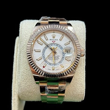 Rolex Sky-Dweller Rose Gold White Dial