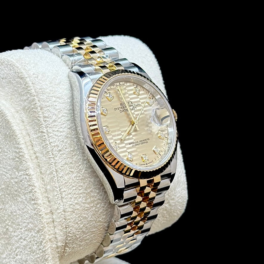 Rolex Datejust Champagne Motif Diamond Dial 36mm