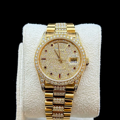 Dolex Day-Date 36 Diamond Ruby Dial