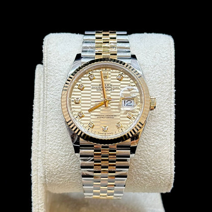 Rolex Datejust Champagne Motif Diamond Dial 36mm