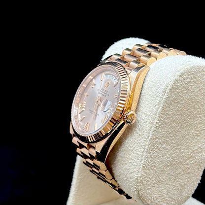 Rolex Day-Date 40 Rose Gold Roman Champagne Dial