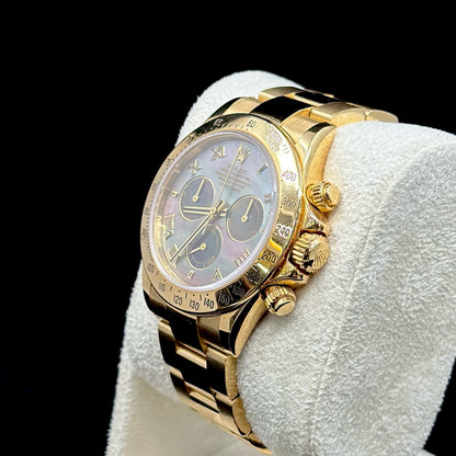 Rolex Daytona Yellow Gold Mother Of Pearl Dial