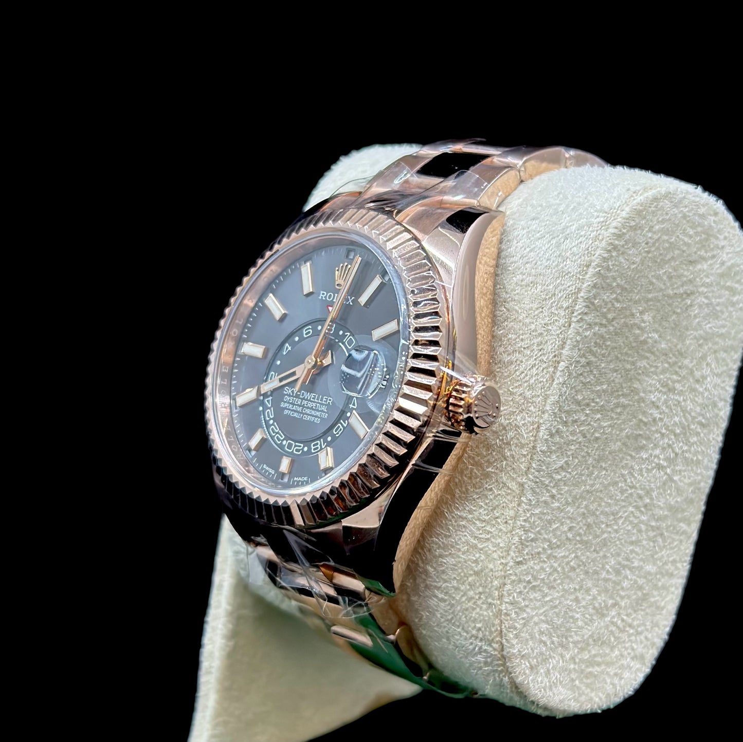 Rolex Sky-Dweller Rose Gold Rhodium Dial