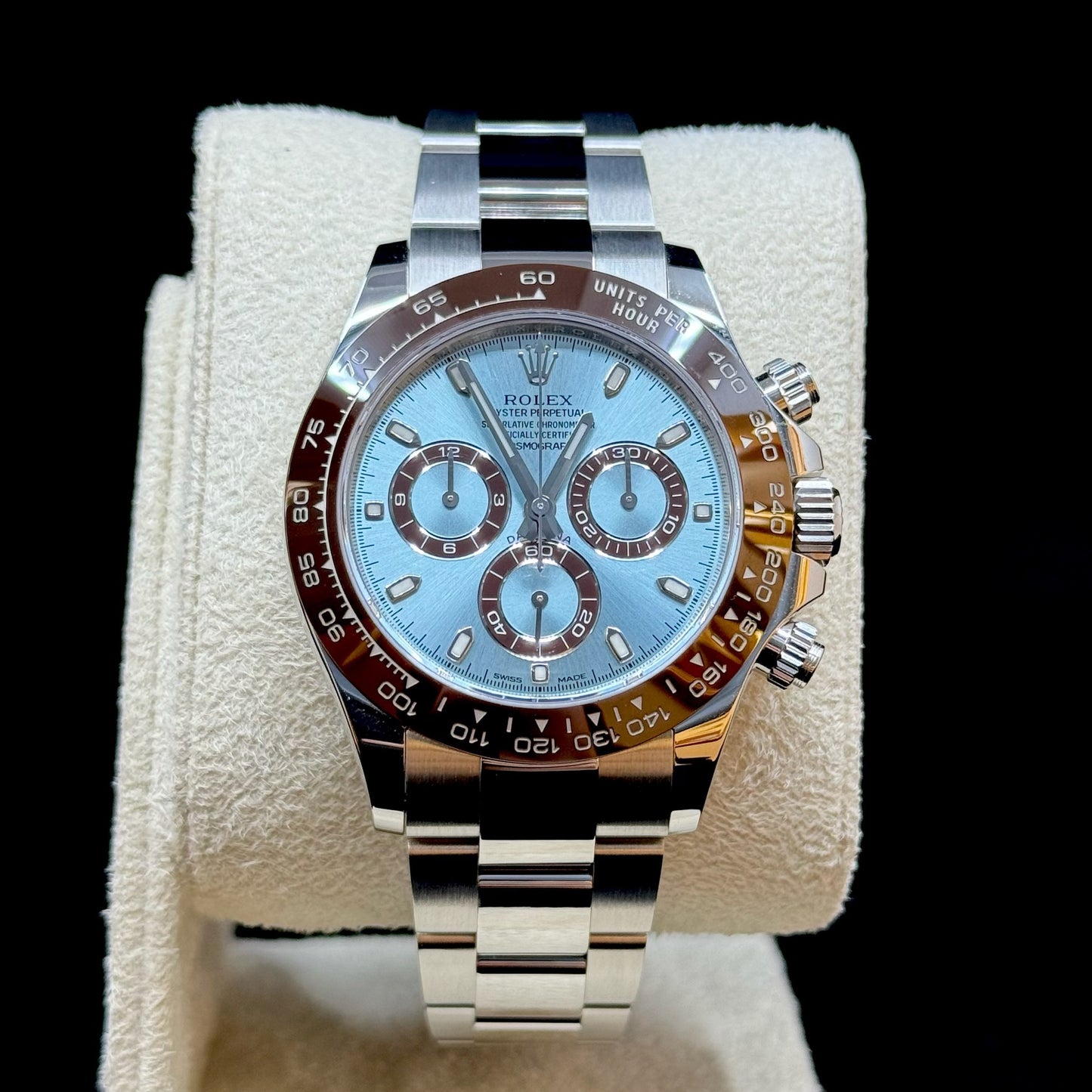 Rolex Daytona Oyster Perpetual "Cosmograph" Platinum Ice Blue Dial 40mm