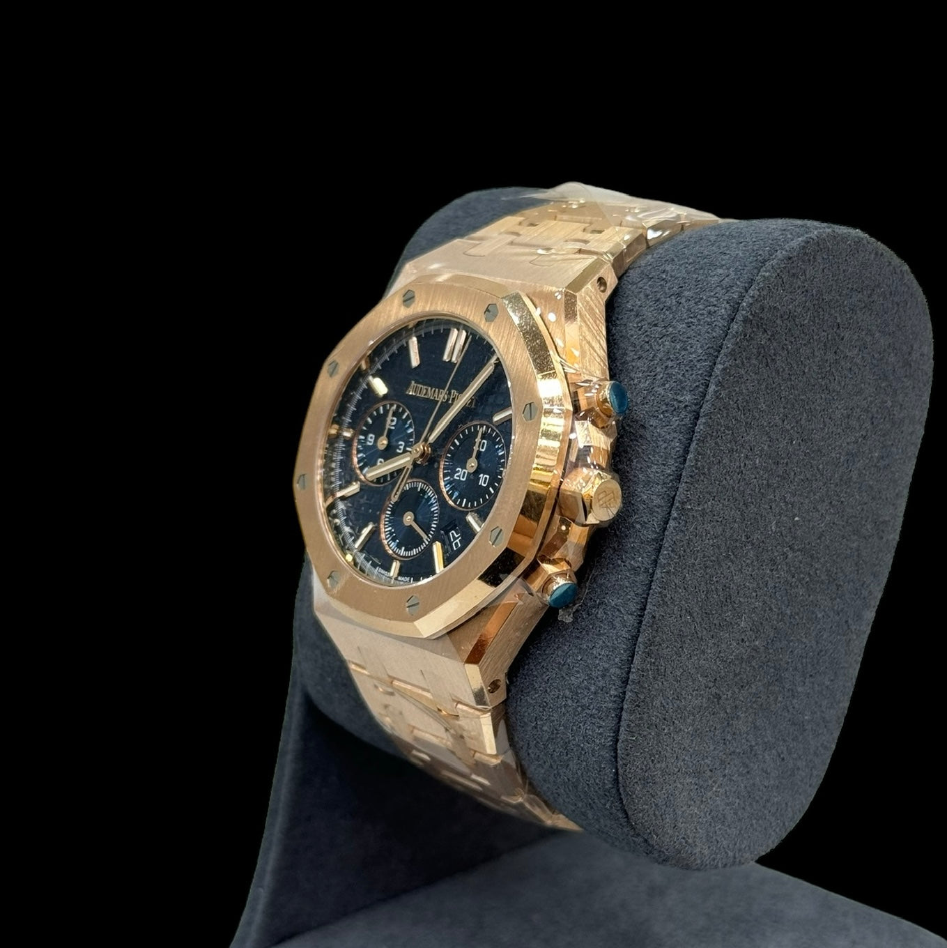 Audemars Piguet Royal Oak Selfwinding Chronograph Rose Gold Blue Dial