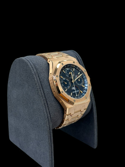 Audemars Piguet Royal Oak Perpetual Calendar Rose Gold Blue Dial