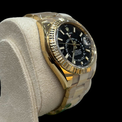 Rolex Sky-Dweller 42mm Yellow Gold Black Dial