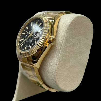 Rolex Sky-Dweller 42mm Yellow Gold Black Dial