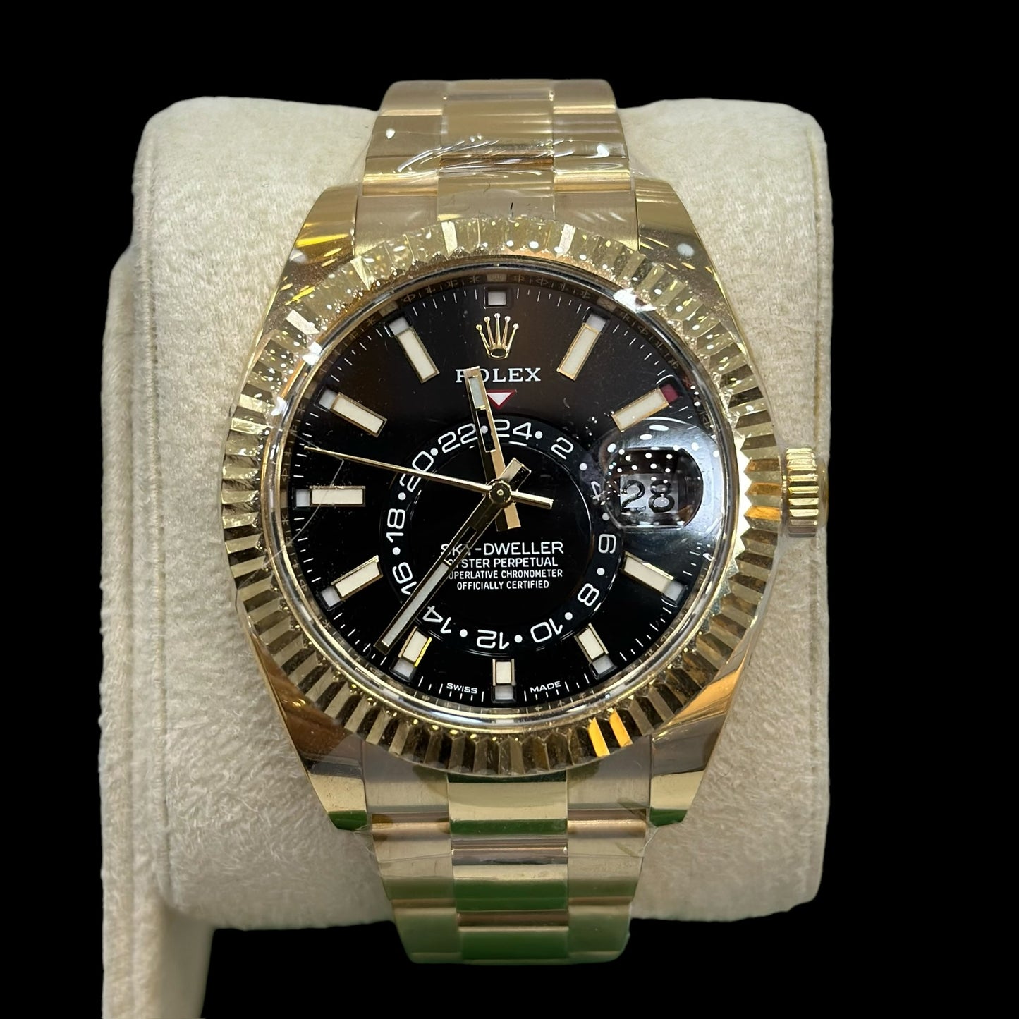 Rolex Sky-Dweller 42mm Yellow Gold Black Dial