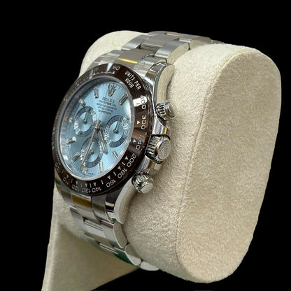 Rolex Daytona Oyster Perpetual "Cosmograph" Platinum Ice Blue Baguette Dial